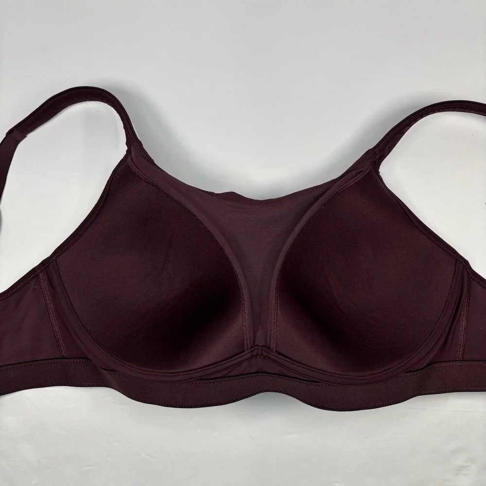 Lululemon Women 32E Run Times Bra High Support Adj Plum Burgundy Activewear Gym